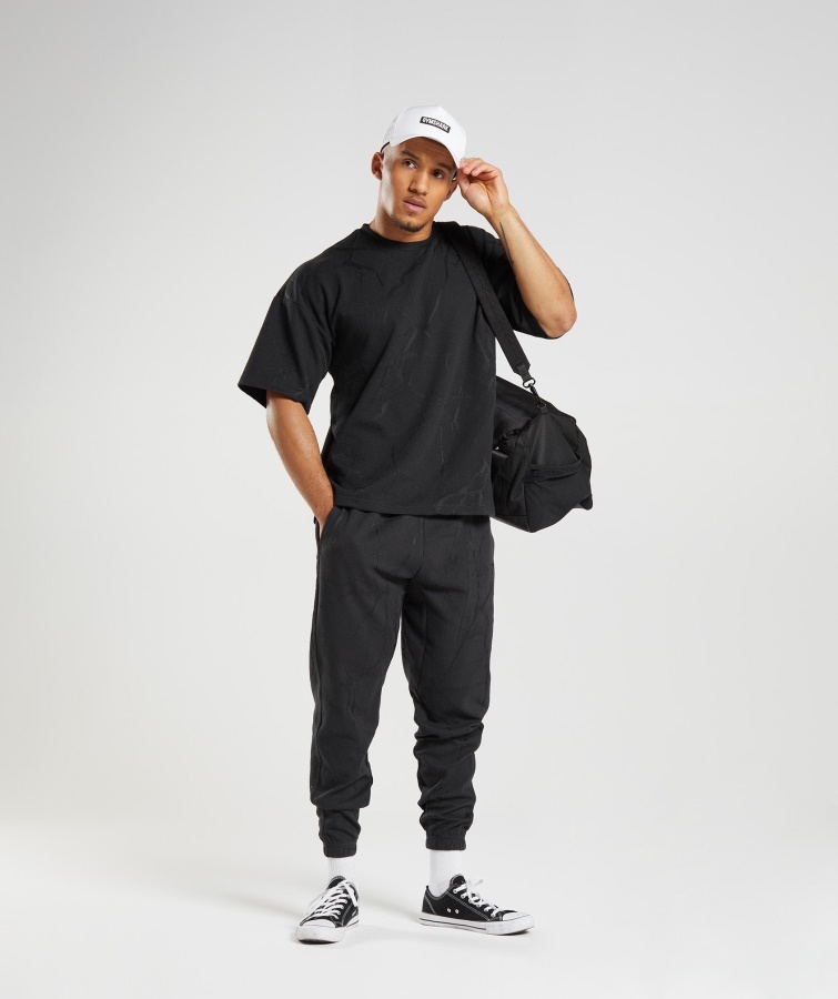 Gymshark Power Camiseta De Manga Corta Con Estampado Negro