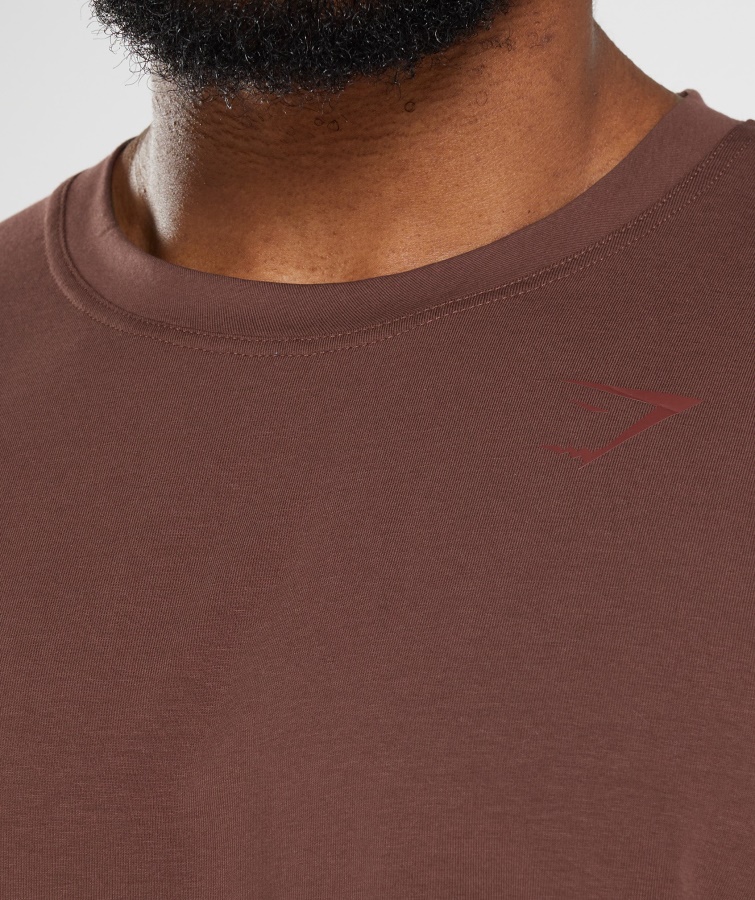 Camiseta Gymshark Power Marrón Cereza