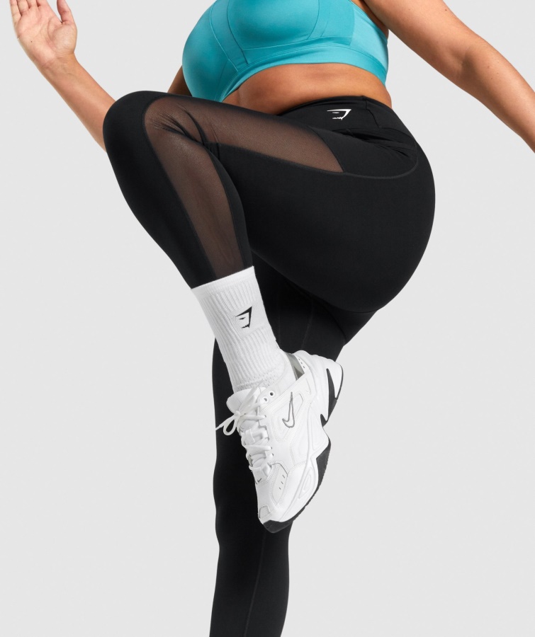 Gymshark Premium Bordado Crew Calcetines 1pk Blanco