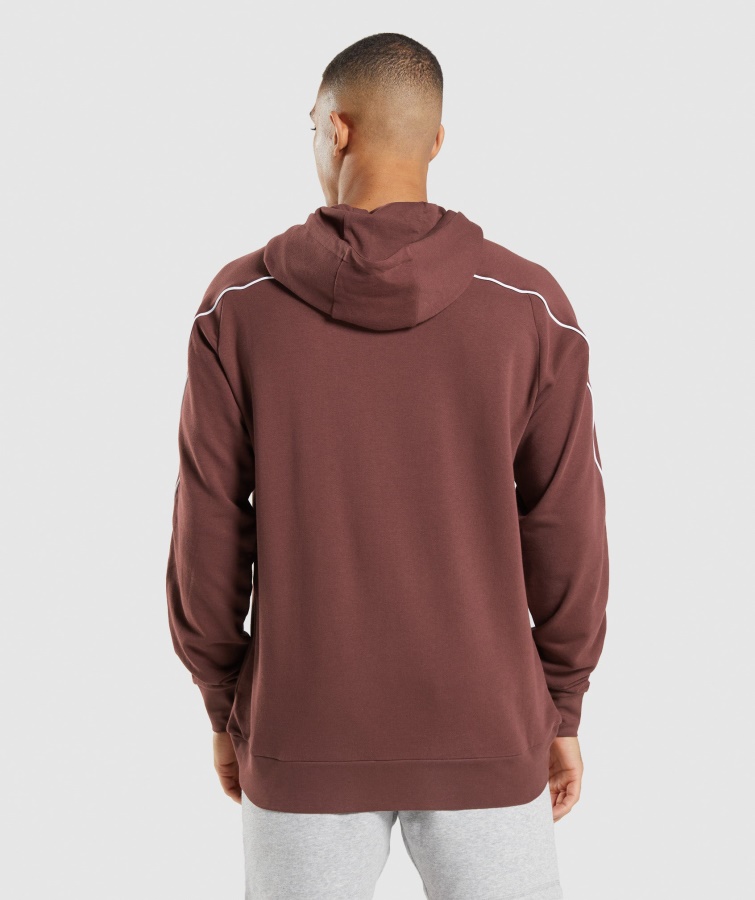 Sudadera Gymshark Reccess Marrón Cereza-blanco