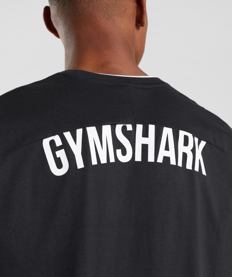 Camiseta Gymshark Recess Negro-blanco