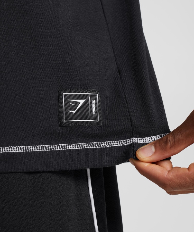 Camiseta Gymshark Recess Negro-blanco