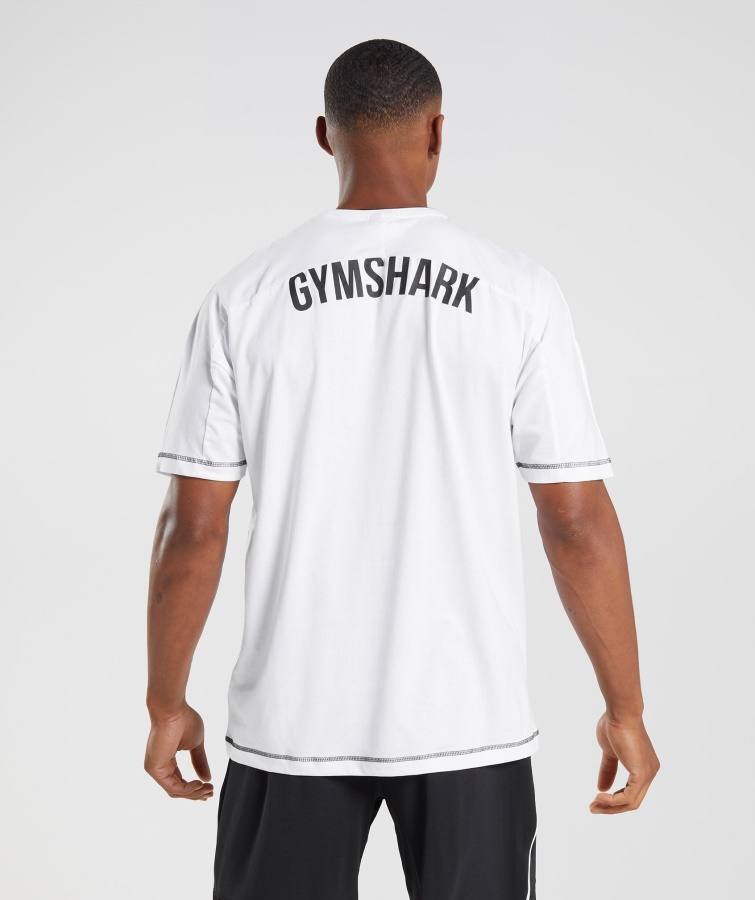 Camiseta Gymshark Receso Blanco-negro