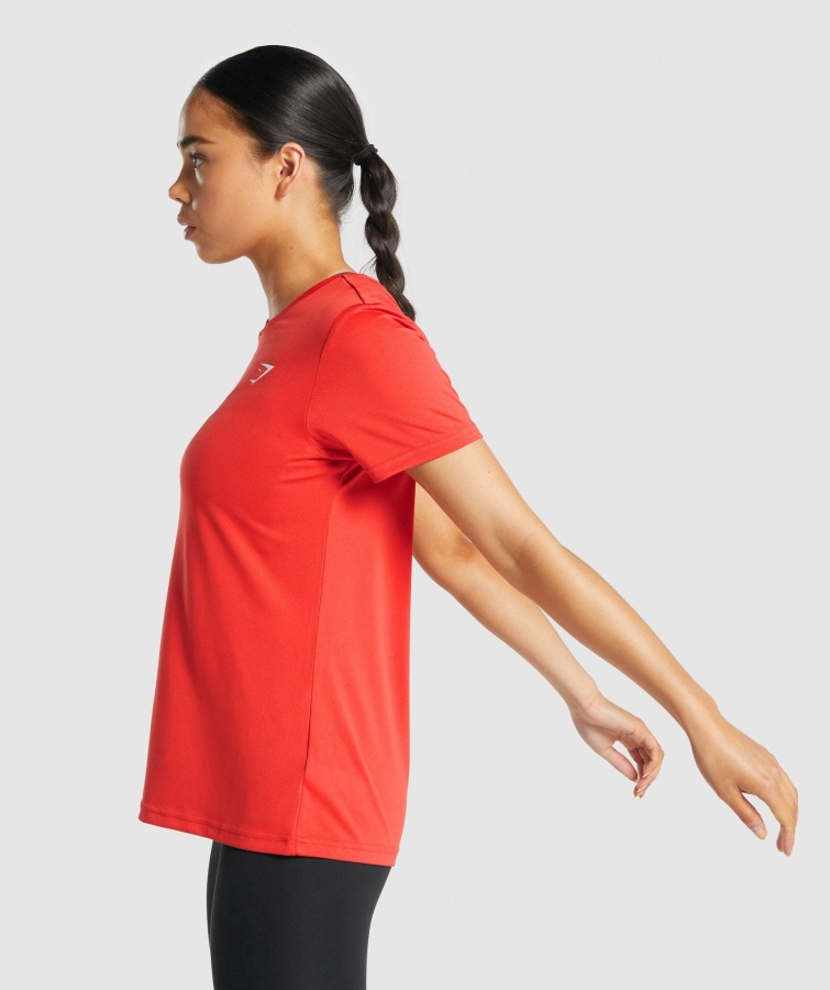 Camiseta Roja De Entrenamiento Gymshark