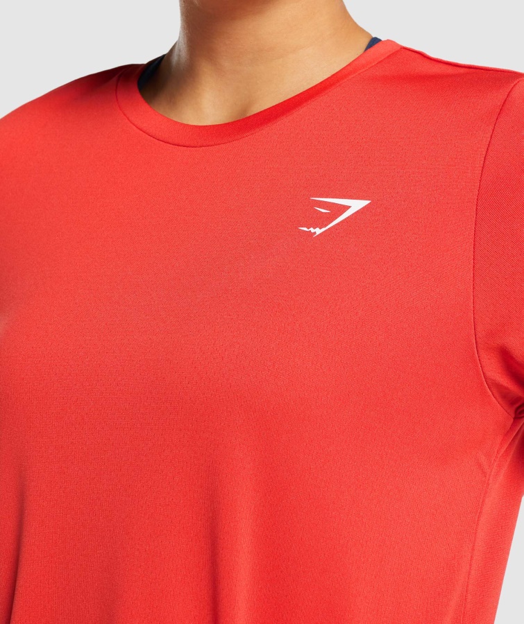 Camiseta Roja De Entrenamiento Gymshark