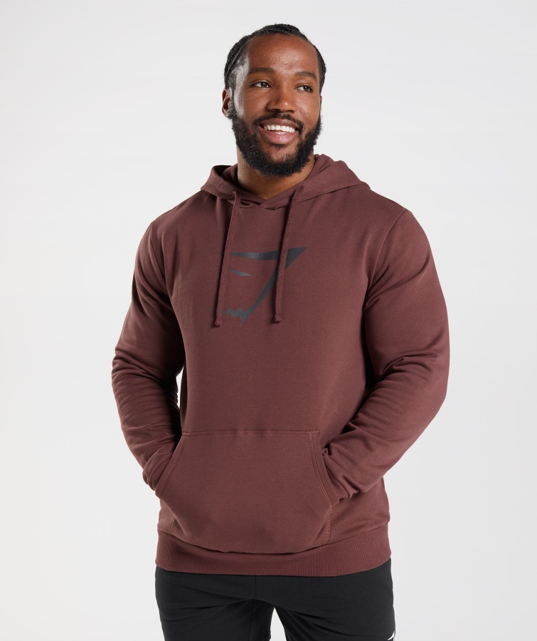 Gymshark Sudadera Con Relleno De Cabeza De Tiburón Marrón Cereza