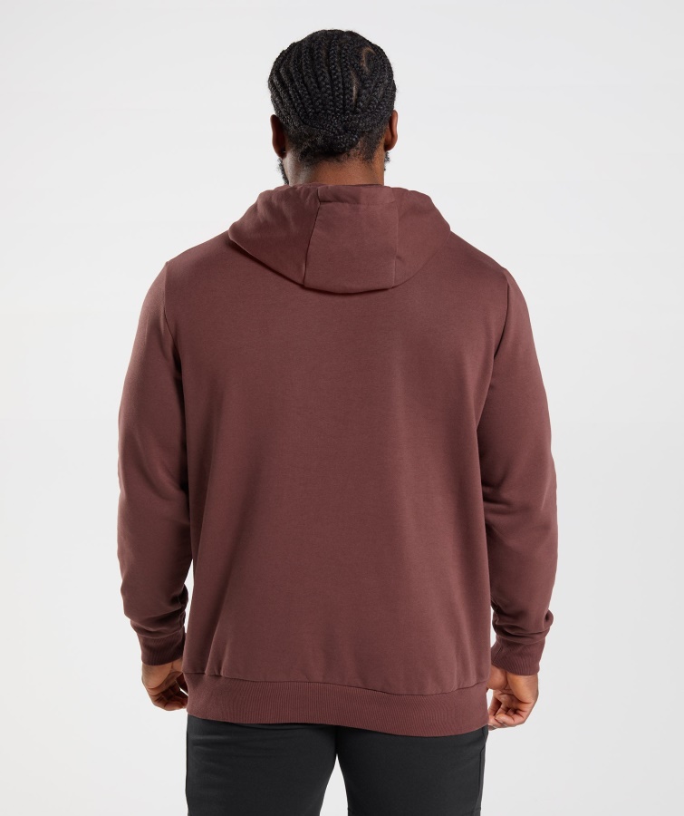 Gymshark Sudadera Con Relleno De Cabeza De Tiburón Marrón Cereza