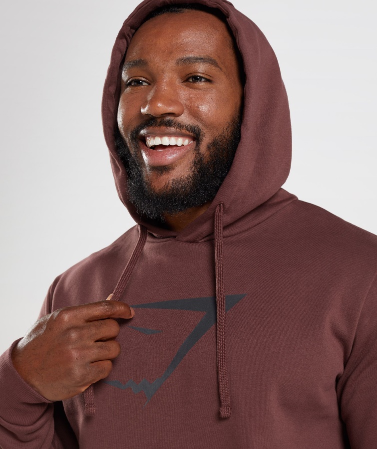 Gymshark Sudadera Con Relleno De Cabeza De Tiburón Marrón Cereza