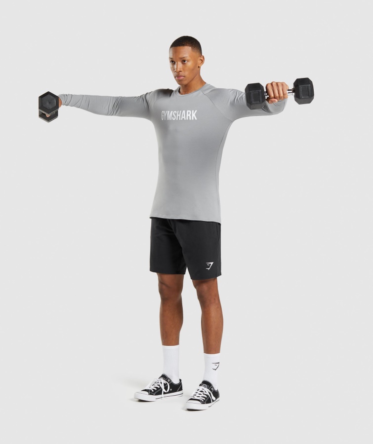 Camiseta De Manga Larga Gymshark Smokey Grey Apollo