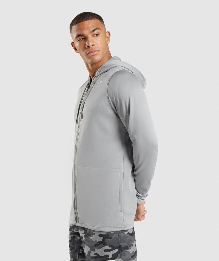 Sudadera Con Capucha Y Cremallera Gymshark Smokey Grey