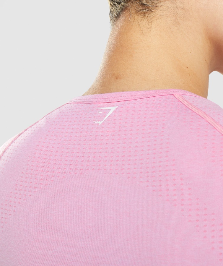 Gymshark Sorbet Rosa Jaspeado Vital Crop Top Sin Costuras 2.0