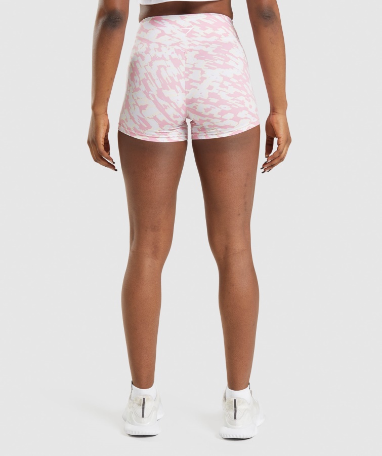 Shorts De Entrenamiento Con Estampado Rosa Sorbete De Gymshark