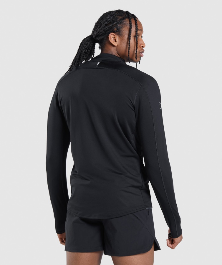 Gymshark Speed Evolucionar 1-4 Zip Negro