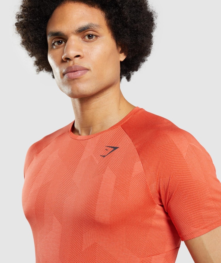 Camiseta Gymshark Naranja Picante-papaya ápice Naranja