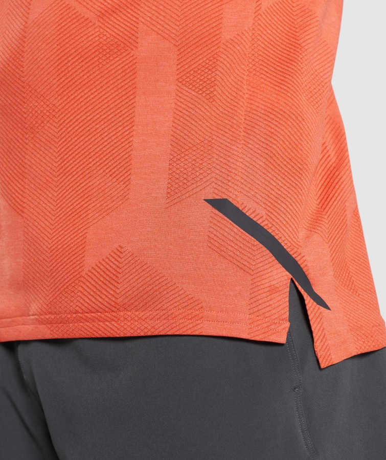 Camiseta Gymshark Naranja Picante-papaya ápice Naranja