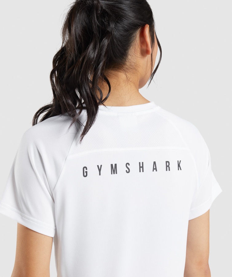 Camiseta Gymshark Sport Midi Blanca
