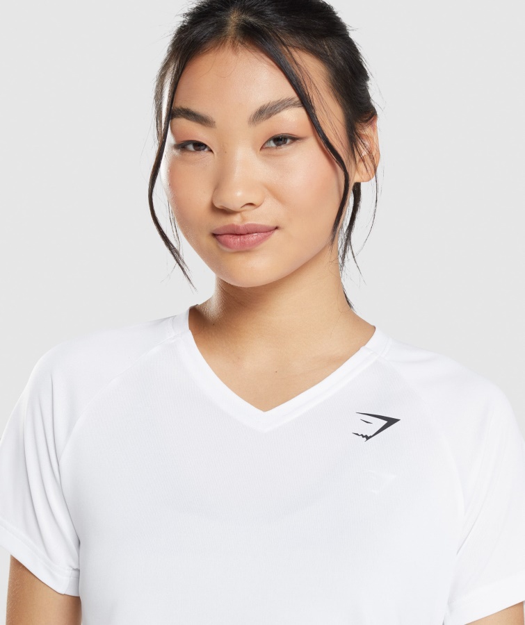 Camiseta Gymshark Sport Midi Blanca