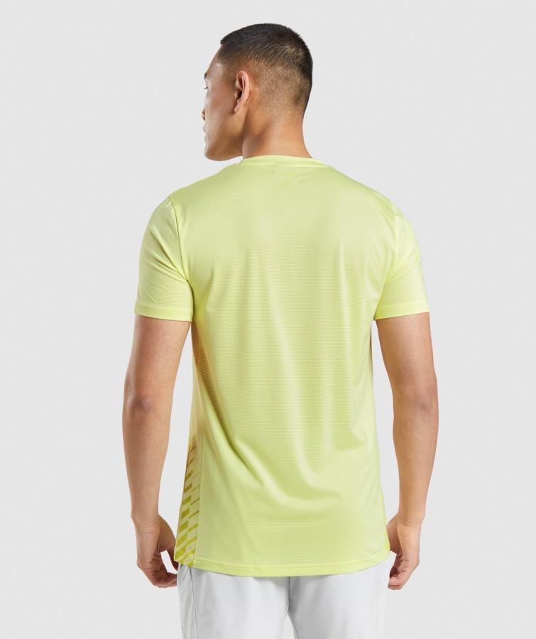 Camiseta Gymshark Sport Stripe Verde Luciérnaga