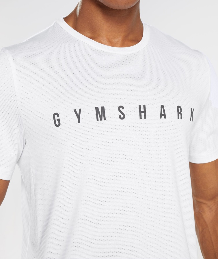 Camiseta Gymshark Sport Stripe Blanca