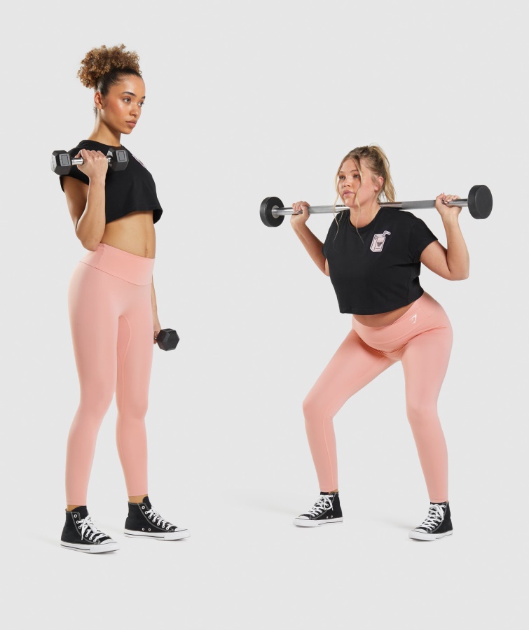 Paquete De Pegatinas Gymshark Camiseta Corta Negra