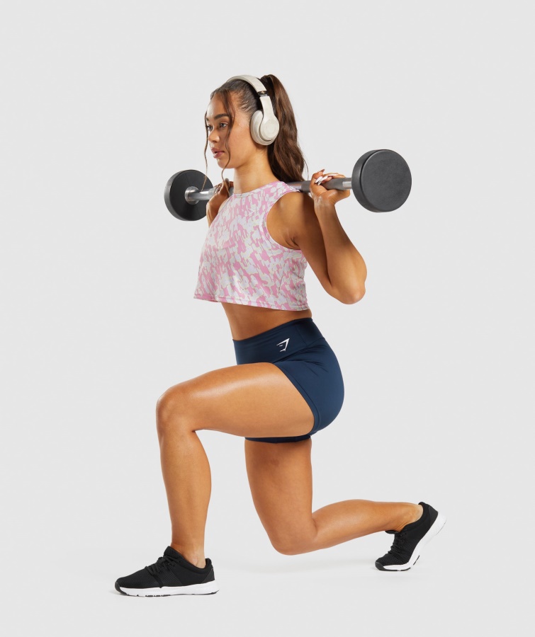 Camiseta Sin Mangas De Entrenamiento Gymshark Con Estampado Rosa