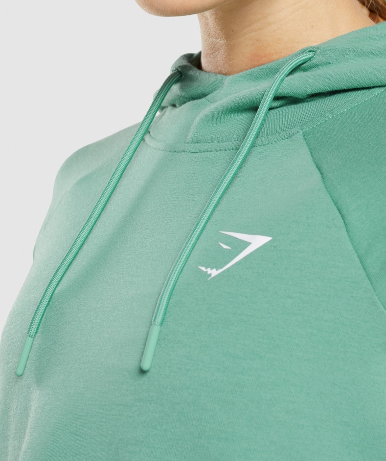 Gymshark Training Cropped Hoodie Verde Alpino