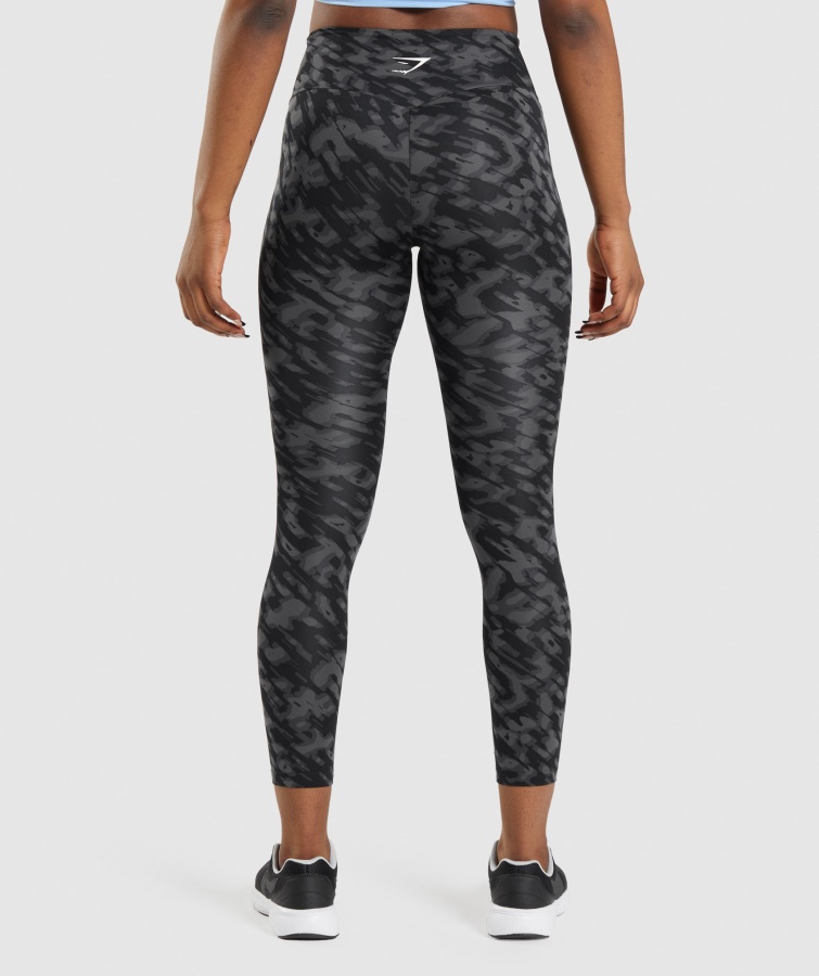 Leggins De Entrenamiento Gymshark Estampado Negro