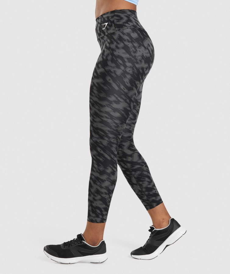 Leggins De Entrenamiento Gymshark Estampado Negro