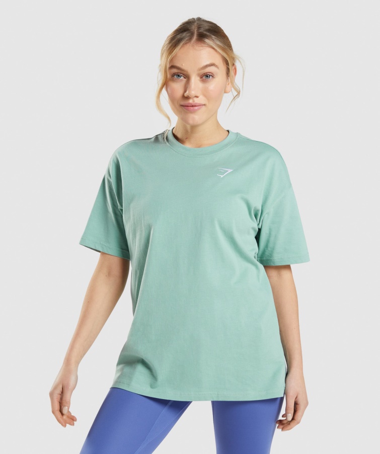 Camiseta Oversize De Entrenamiento Gymshark Azul Maya