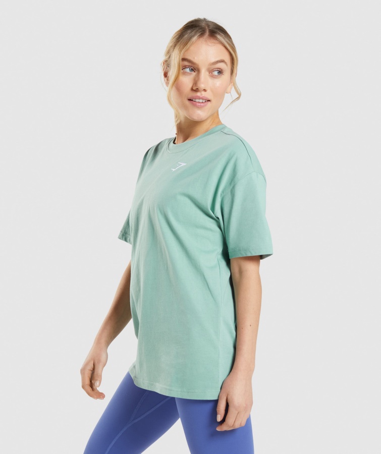 Camiseta Oversize De Entrenamiento Gymshark Azul Maya