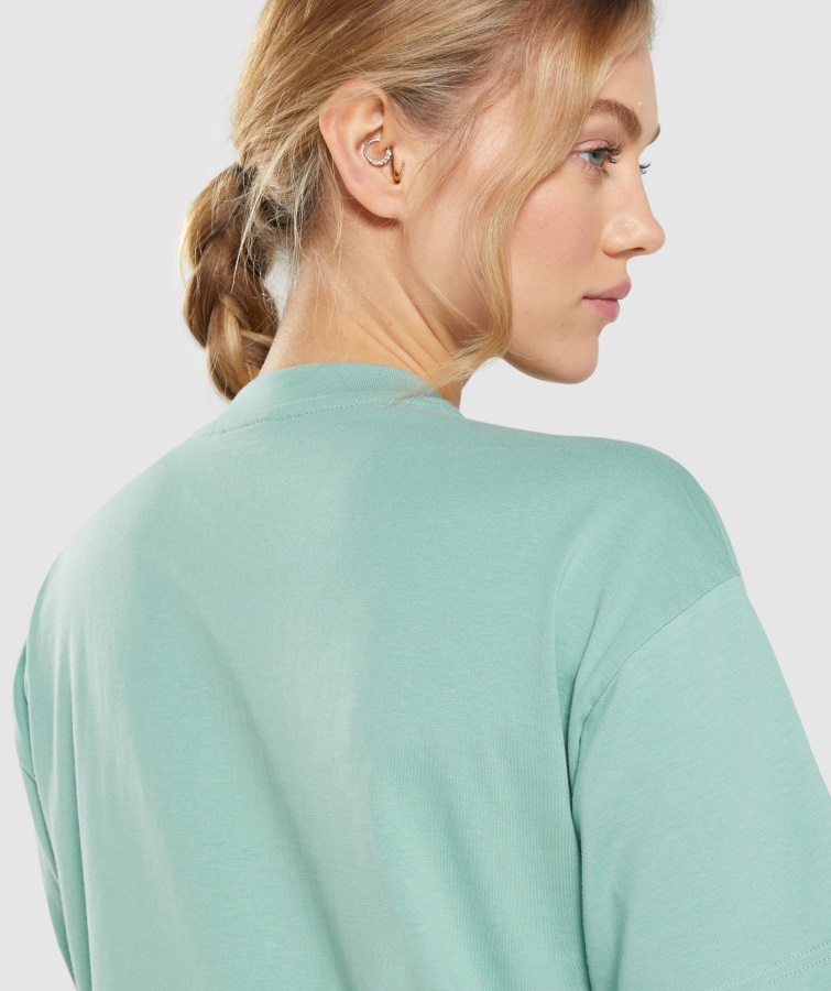 Camiseta Oversize De Entrenamiento Gymshark Azul Maya