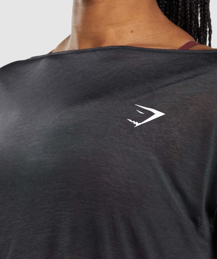 Gymshark Camiseta De Entrenamiento Extragrande Negra