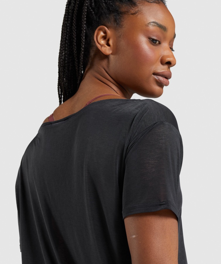 Gymshark Camiseta De Entrenamiento Extragrande Negra