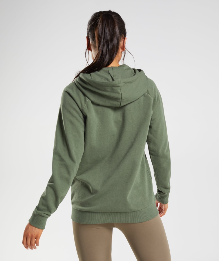 Gymshark Training Zip Sudadera Con Capucha Core Oliva