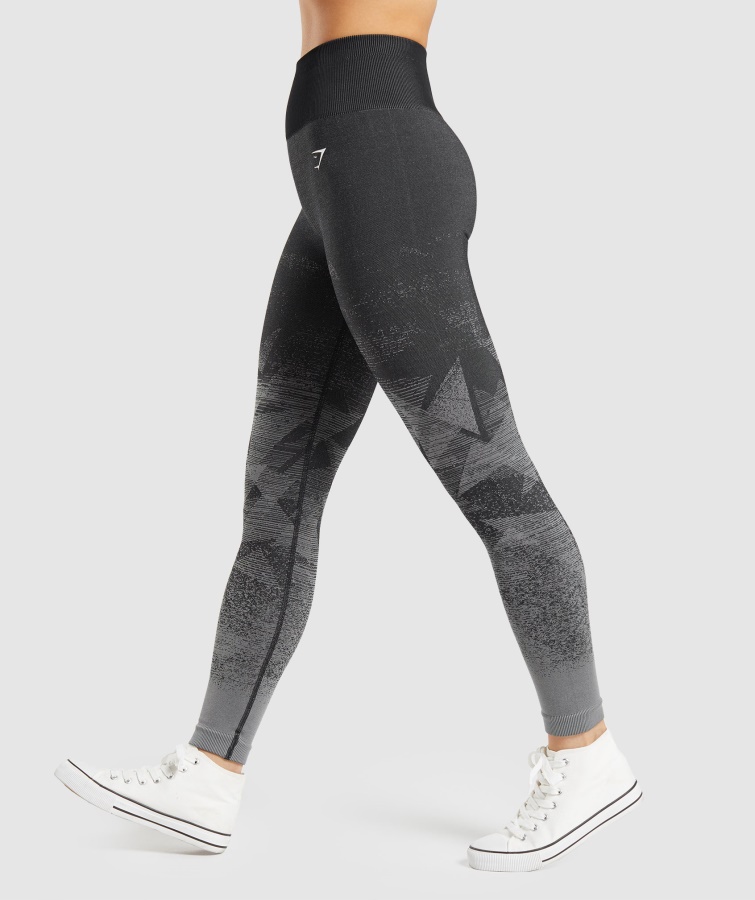 Gymshark Triángulo-negro Adaptar Ombre Sin Costuras Legging