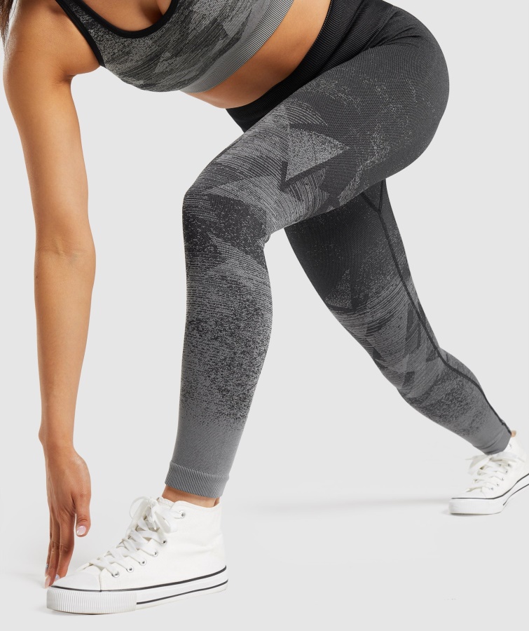 Gymshark Triángulo-negro Adaptar Ombre Sin Costuras Legging