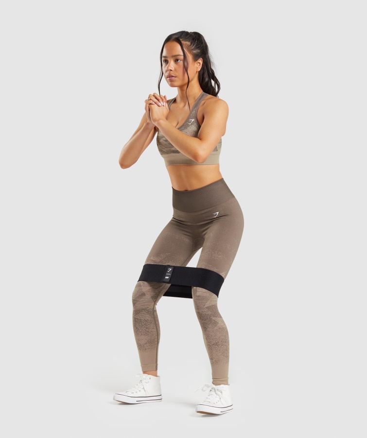 Gymshark Triángulo-penny Marrón Adaptar Ombre Sin Costuras Legging