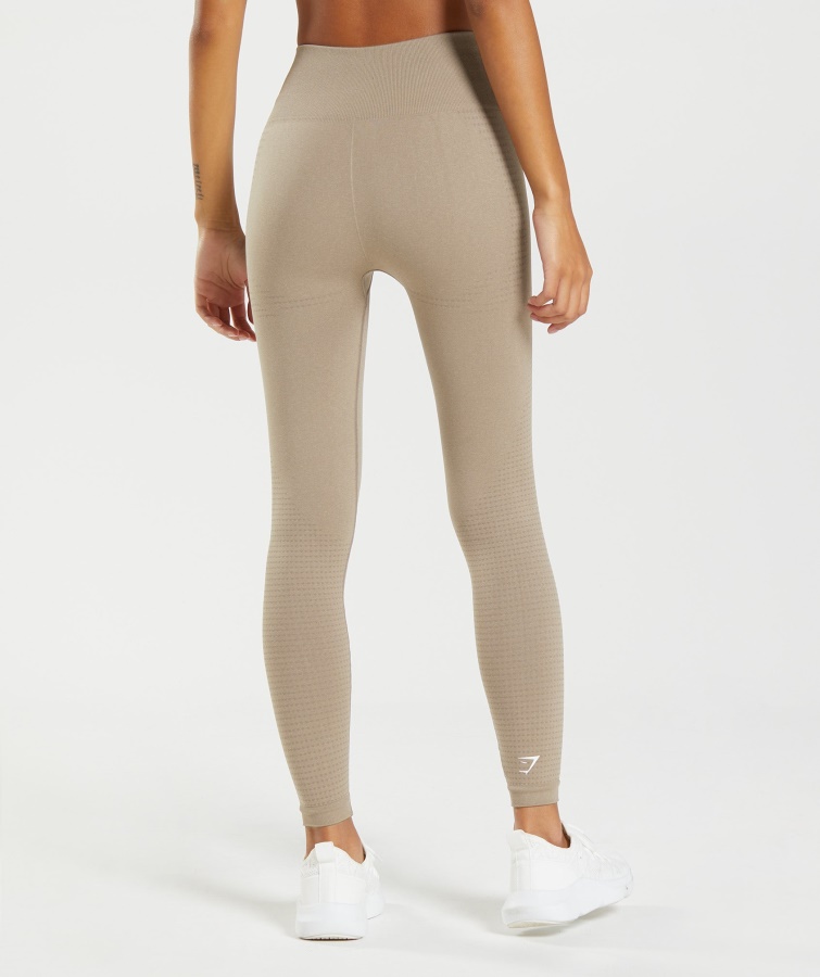 Gymshark Marrón Vainilla Jaspeado Vital Sin Costuras 2.0 Legging