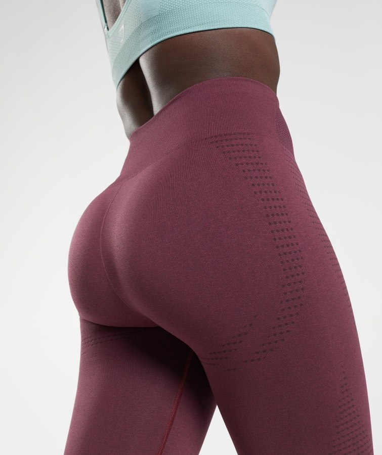 Leggings Gymshark Vital Seamless 2.0 Cocido Granate Jaspeado