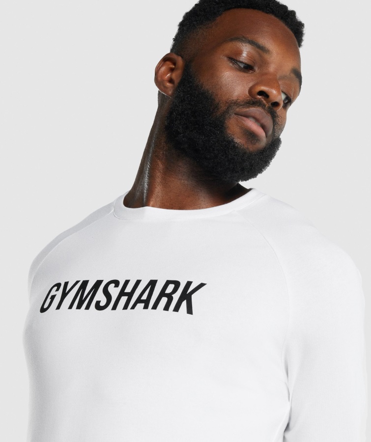 Camiseta Gymshark Blanca Manga Larga Apollo