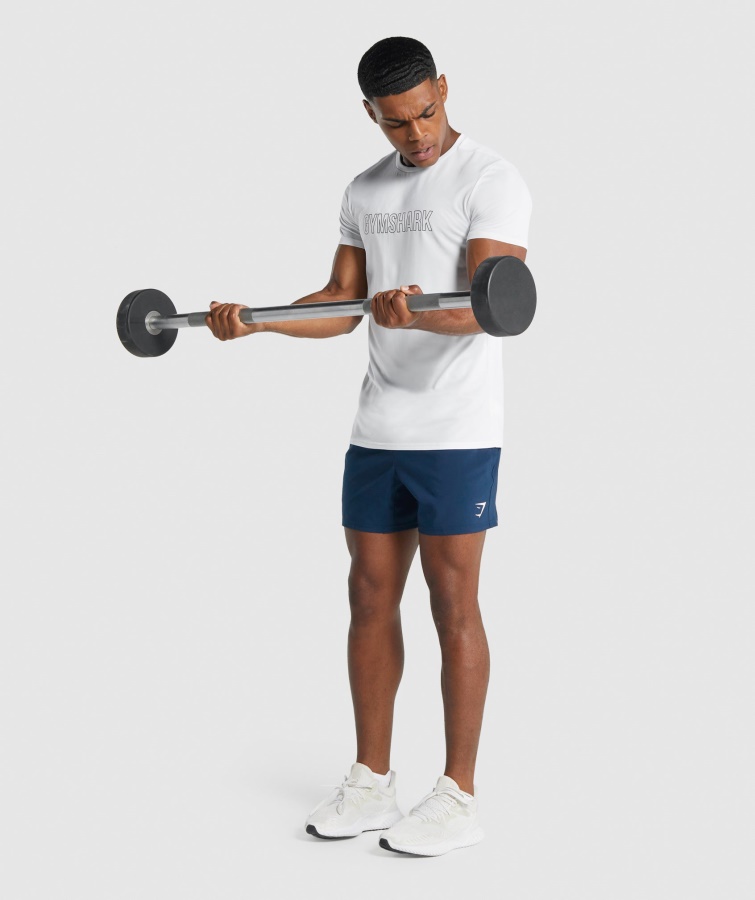 Gymshark Blanco Llegada Camiseta Gráfica