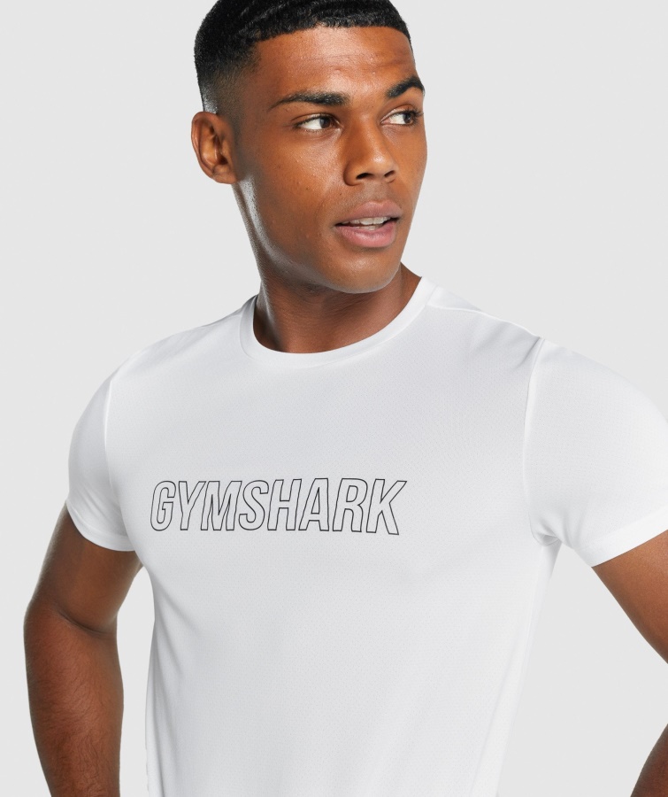 Gymshark Blanco Llegada Camiseta Gráfica