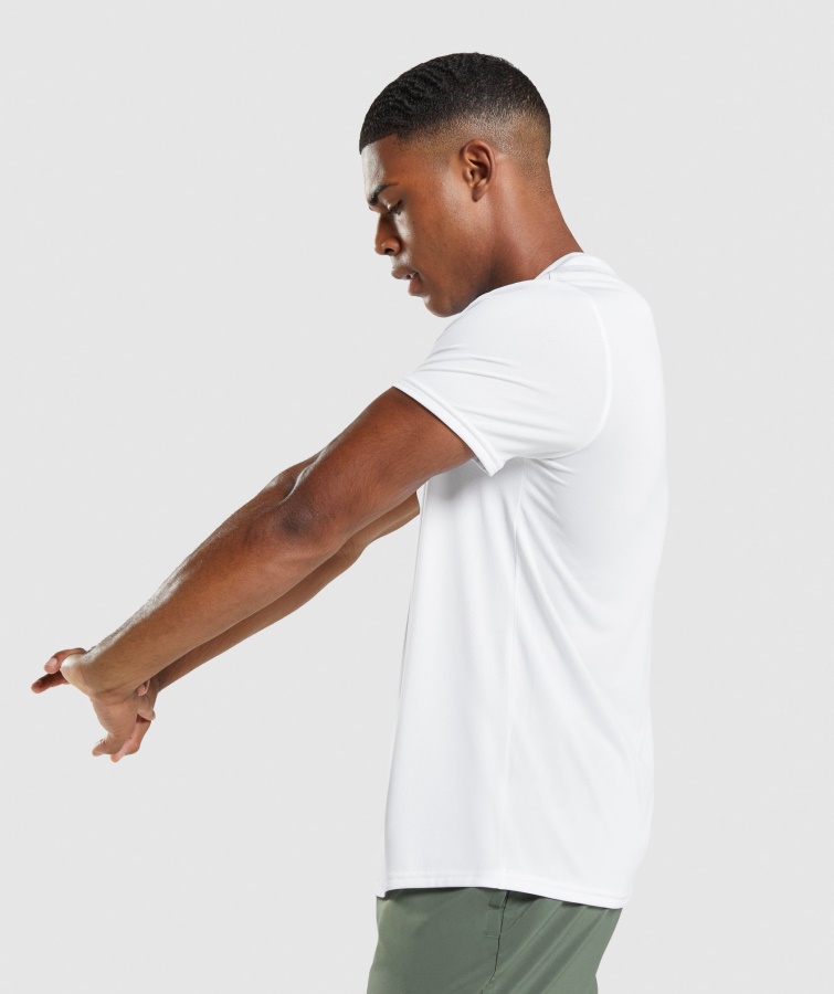 Camiseta Gymshark Blanca Llegada Regular Fit