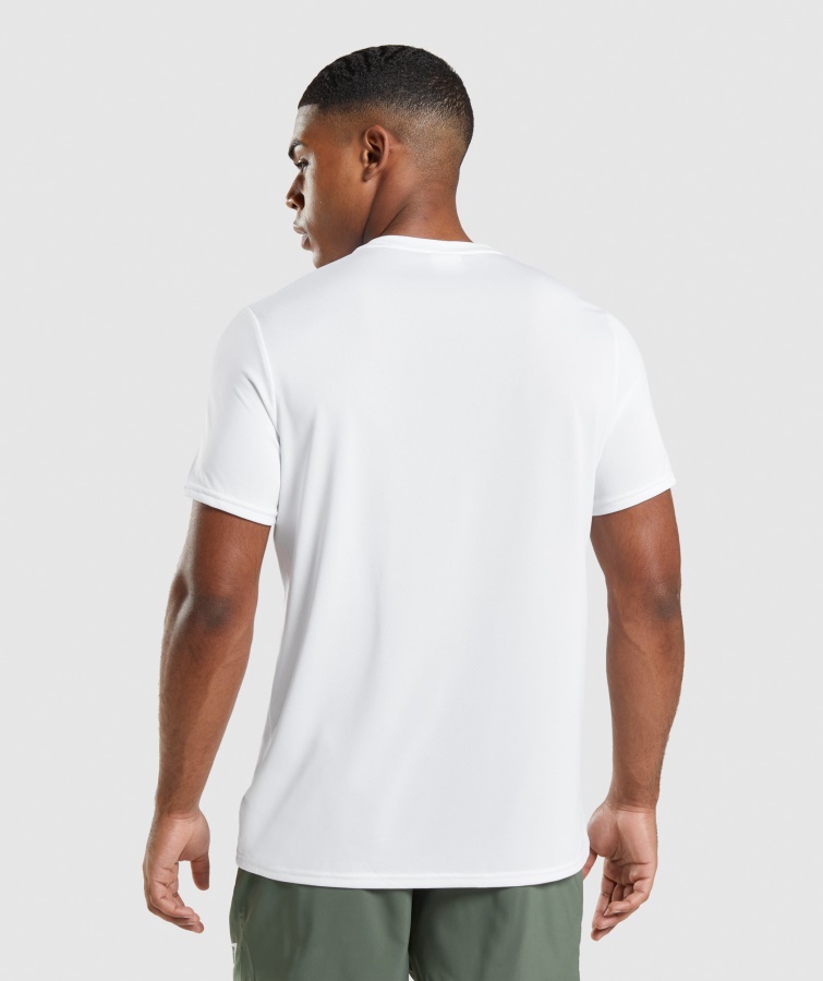 Camiseta Gymshark Blanca Llegada Regular Fit