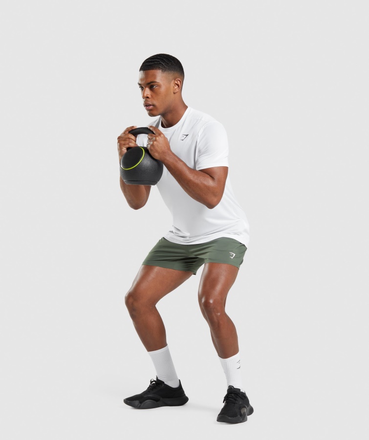 Camiseta Gymshark Blanca Llegada Regular Fit