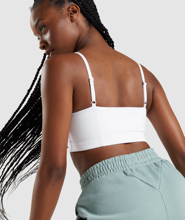 Sujetador Deportivo Bandeau Blanco Gymshark
