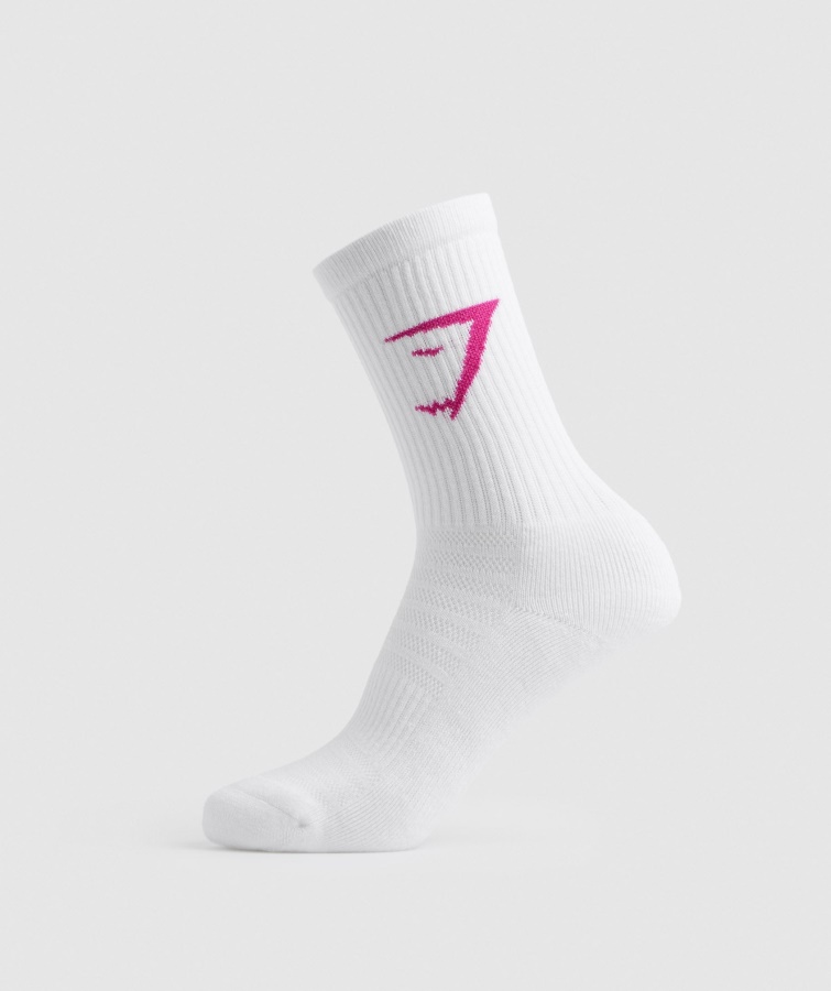 Paquete De 3 Calcetines De Color Blanco Gymshark Crew