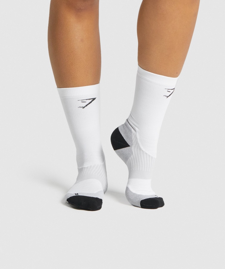 Calcetines Deportivos Gymshark Blanco Crew
