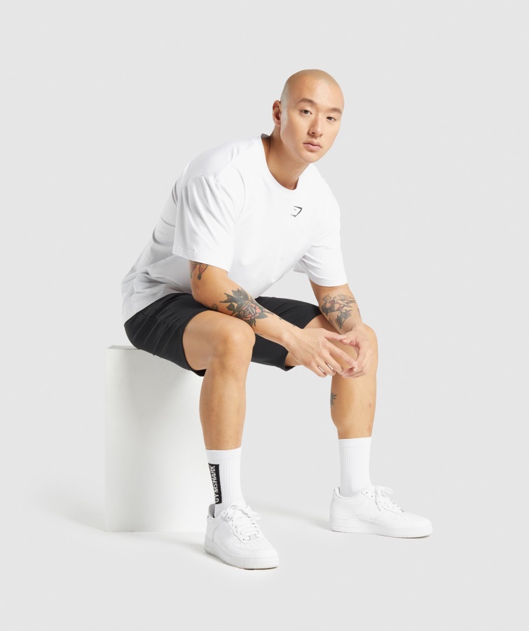 Camiseta Extragrande Blanca Gymshark Esencial