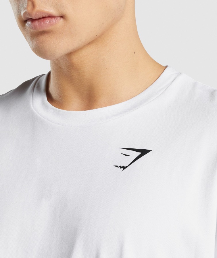 Camiseta Extragrande Blanca Gymshark Esencial